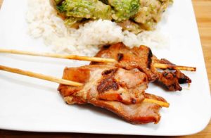 Grilled Pork On Skewers